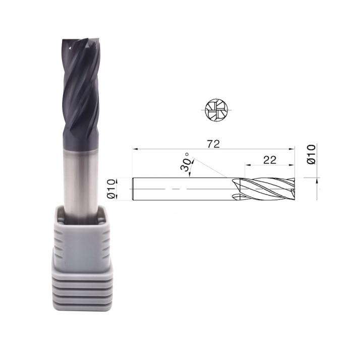 65HRC 4 Fluiten 30 Schroef Gecementeerd Carbide Endmill voor verharden Staal